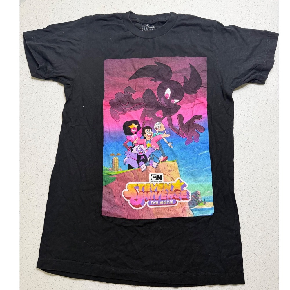 Cartoon Network Steven Universe The Movie Black Graphic Tee Shirt Small Spinel